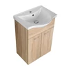 Kép 2/4 - Aqualine Keramia Fresh mosdótartó szekrény, 51x74x34cm, platina tölgy