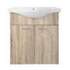 Kép 2/3 - Aqualine Keramia Fresh mosdótartó szekrény, 60,5x74x34cm, platina tölgy