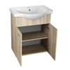 Kép 3/3 - Aqualine Keramia Fresh mosdótartó szekrény, 60,5x74x34cm, platina tölgy