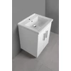 Kép 2/3 - Aqualine Poly mosdótartó szekrény, 2 ajtós, 56x74,6x46,5cm, fehér