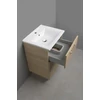 Kép 2/2 - Aqualine Vega mosdótartó szekrény, 2 fiók, 62x72,6x43,8cm, platinatölgy