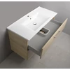 Kép 3/3 - Aqualine Vega mosdótartó szekrény, 2 fiókos, 97x60x43,6cm, platinatölgy