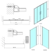 Kép 4/4 - Polysan Lucis Line 4 részes tolóajtó és oldalfal, 150 x 70 cm