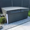 Kép 4/10 - STREAM BIG Kültéri pezsgőfürdő lépcsővel és thermo tetővel - 207 x 207 cm 5 fő részére