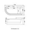Kép 9/9 - HOME Bath CARICA Fényterápiás pezsgőfürdő balos - 170 x 180 cm