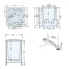Kép 14/14 - Home Bath VITAL L Szenior Fürdőkád pezsgőfürdő funkcióval - 85 x 95 cm Jobb oldali