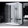 Kép 1/12 - Relax 140 cm sarok gőzkabin Fehér 1400 x 1000 x 2190 mm