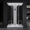 Kép 1/12 - Relax 140 cm sarok gőzkabin Fehér 1400 x 1000 x 2190 mm