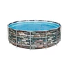 Kép 2/9 - Bestway Curacao fémvázas medence szett 427 x 122 cm, kő hatású