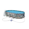 Kép 12/12 - Bestway Korzika Comfort Jet ovális fémvázas medence szett 610 x 366 x 122 cm