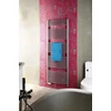 Kép 2/3 - Aqualine Fürdőszobai radiátor, íves, 450x970mm, 419W, metálezüst