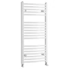 Kép 1/3 - Aqualine Fürdőszobai radiátor, íves, 450x986mm, 432W, fehér