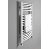 Kép 3/3 - Aqualine Fürdőszobai radiátor, íves, 450x986mm, 432W, fehér