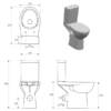 Sapho ETIUDA WC mozgáskorlátozottaknak, CLEAN ON, hátsó kifolyású, RIMLESS, 45,5cm, WC-ülőke nélkül