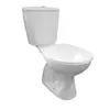Kép 1/2 - Aqualine MIGUEL monoblokkos WC, alsó kifolyású, króm duál gombos öblítőmechanika, WC-ülőke nélkül