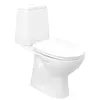 Kép 2/3 - Aqualine RIGA monoblokkos WC, alsó kifolyású, króm duál gombos öblítőmechanika, WC-ülőke nélkül
