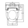 Kép 6/7 - Sapho BRILLA fali WC BLOOMING elektronikus bidé WC-ülőkével