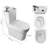 Kép 3/4 - AQUALINE HYGIE monoblokkos WC, alsó/hátsó kifolyású, WC-ülőkével, mosdóval