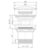 Kép 2/3 - Aqualine KLIK-KLAK mosdólefolyó, nagy dugóval, 1"1/4, 25-45mm, réz/króm