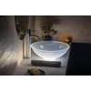 Kép 3/7 - Sapho BEAUTY PUKETA gravírozott üvegmosdó, átm:42cm, transzparent üveg