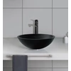 Kép 3/4 - Beauty Tlica gravírozott üvegmosdó, átm:42cm, fekete