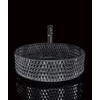 Kép 4/5 - Beauty Maragua gravírozott üvegmosdó, átm:40,2cm, fekete