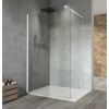 Kép 1/4 - VARIO WHITE Fix zuhanyfal, fali profillal, merőleges merevítő nélkül, transzparent üveg, 1100mm