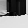 Radaway Nes Black KDD II 80x80 szögletes fekete zuhanykabin