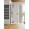 Kép 1/6 - Radaway Essenza New Black PDD 80x80 íves fekete zuhanykabin