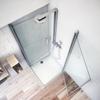 Kép 2/7 - Roltechnik TCO1+TCO1/800 80x80 brillant szögletes zuhanykabin transzparent üveggel