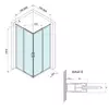 Kép 5/5 - BRUCKNER BORG szögletes zuhanykabin, 800x800x1950mm, transzparent üveg