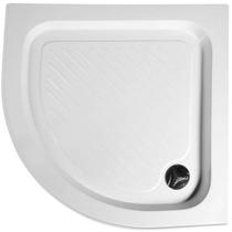 AQUALINE AMICA íves zuhanytálca, 60 mm-es szifonnal, fém tartószerkezettel, 80x80x15cm