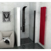 POLYSAN ZOOM LINE BLACK zuhanyajtó, 800mm, transzparent, fekete
