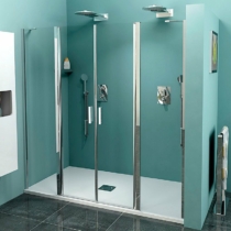 POLYSAN ZOOM LINE zuhanyajtó, 1600mm, transzparent, króm