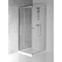 Aqualine Agga zuhanykabin, 80x80x185cm, 5mm es transzparent üveg, króm