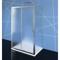 Polysan Easy Line zuhanyajtó 2 oldalfallal, 2 merevítővel, 110 x70 cm, BRICK üveg