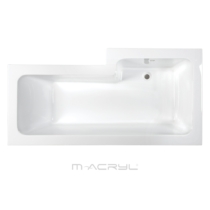 M-Acryl Linea aszimmetrikus balos akril kád 170x70/85 cm