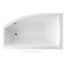 M-Acryl Minima aszimmetrikus jobbos akril kád 150x85 cm