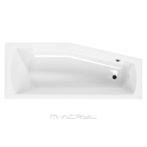 M-Acryl Praktika aszimmetrikus balos akril kád 160x70 cm