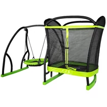 Első Játszóterem 130 cm széles trambulin, 80 cm széles hintával