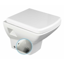 Aqualine SOLUZIONE fali WC, beépített bidézuhannyal, 35x50,5cm, WC-ülőke nélkül