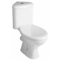 AQUALINE CLIFTON sarok kombi WC alsó/hátsó kifolyású, tartállyal, ülőke nélkül