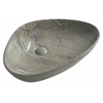 Sapho DALMA kerámiamosdó, 58,5x39x14cm, szürke márvány