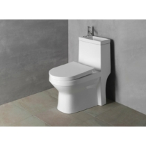 Aqualine HYGIE monoblokkos WC, alsó/hátsó kifolyású, WC-ülőkével, mosdóval