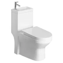 Aqualine HYGIE monoblokkos WC, alsó/hátsó kifolyású, WC-ülőkével, mosdóval