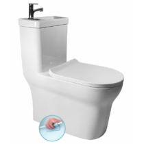 AQUALINE HYGIE monoblokkos WC, alsó/hátsó kifolyású, WC-ülőkével, mosdóval