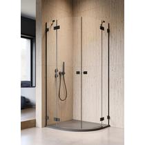 Radaway Essenza Pro PDD Black 80x80 íves feket zuhanykabin