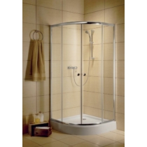 Radaway Classic A 80x80 íves zuhanykabin fehér kerettel átlátszó üveggel