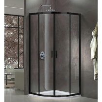 Aqualife EAB-001 90x90 Íves fekete zuhanykabin
