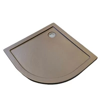 Sanotechnik ZEUS íves zuhanytálca 80x80x4 cm, antracitszürke, kőhatású